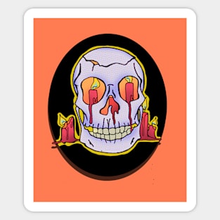 Lit Skull Sticker